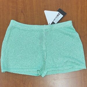 EGO GLITTER KNIT MINI SHORTS